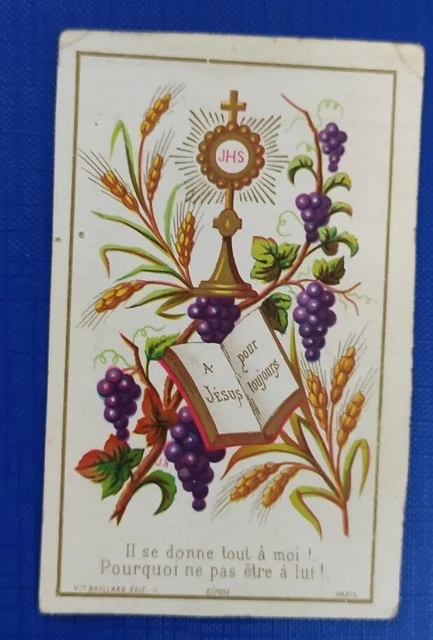 1800 Santino  Policromo Gesù Santissimo Sacramento
