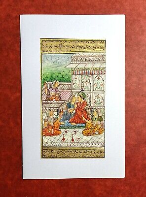 Ancient Mughal Badshah Massive Harem Handmade Miniature Painting PN9725