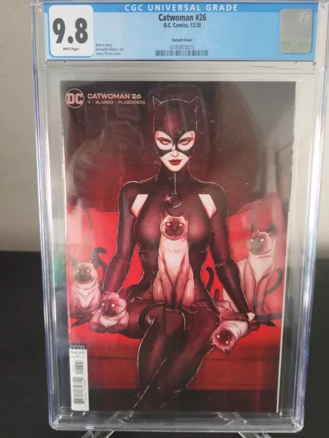 Catwoman #26 Cgc 9.8 Graded 2020 Dc Comics Jenny Frison Cardstock Variant Cover