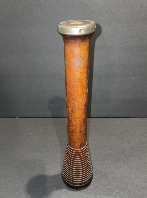 Antique  12" BEEHIVE Bobbin Wood Factory Industrial Sewing Thread Spindle Spool