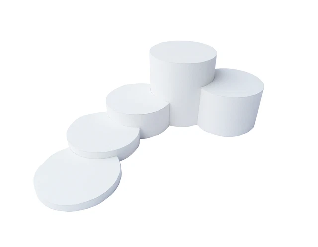 White Round Display Risers Glorifiers Jewelry Display Necklace Ring Bracelet