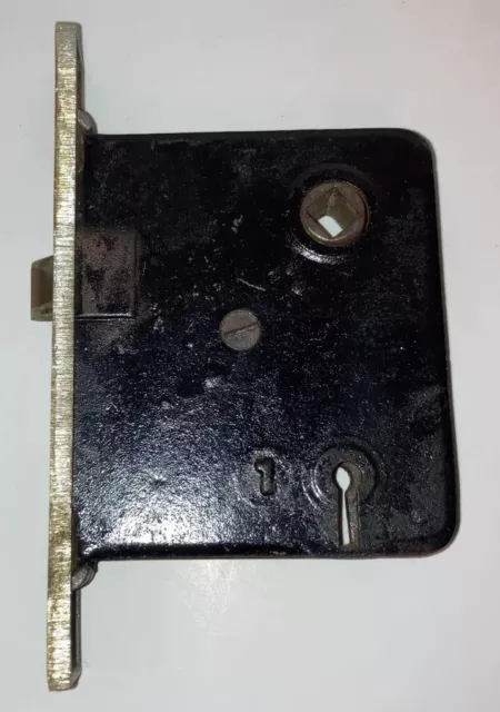 Vintage Cast Iron Door Mortise Lock Salvage Hardware Skeleton Keyhole