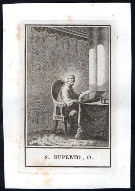 Antico inserzione 1800 de San Ruperto O. santino estampa holy card image pieuse