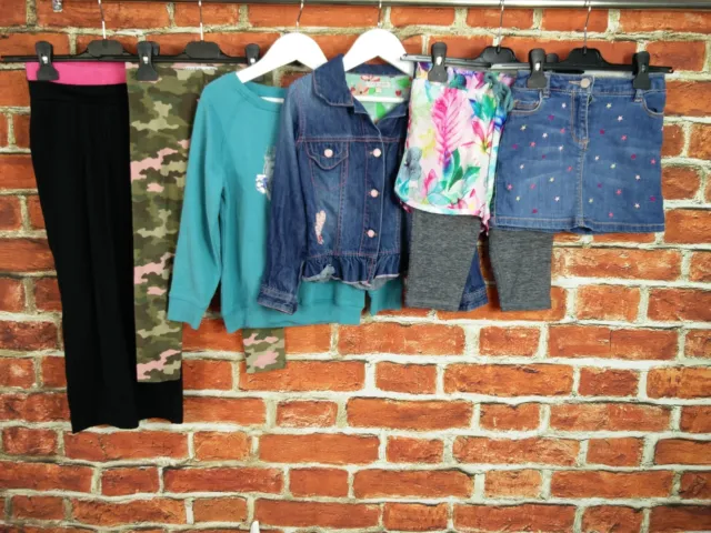 Girl Bundle Age 5-6 Years M&S Next Pineapple Skirt Leggings Jacket Sweater 116Cm