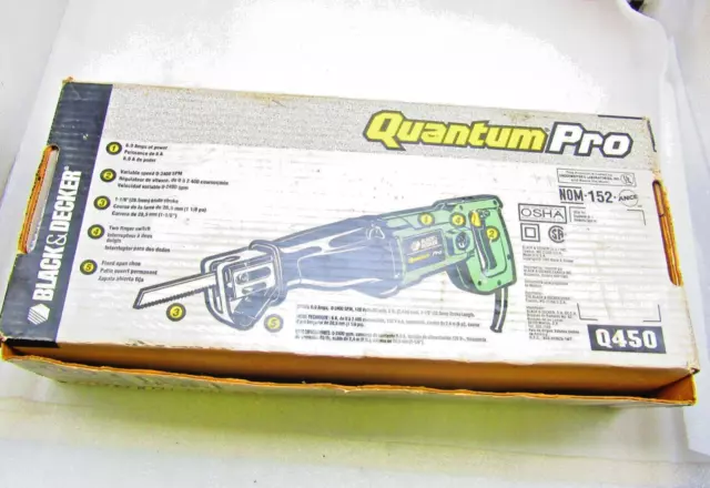 BLACK AND DECKER Q450 Quantum Pro Cut Reciprocating Saw Sawzall