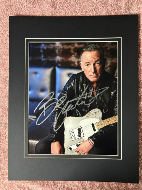 Bruce Springsteen, The Boss!,  autographed 8x10  photo, matted to 11x14 frame!!