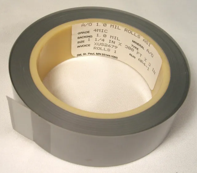 3M 4 MIC Lapping Film 1-1/4" x 300 ft 1.0 mil Rolls Aluminum Oxide A/O