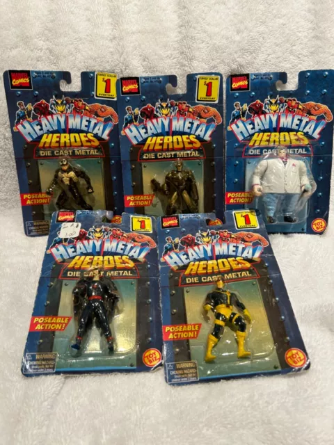 Marvel Toy Biz Heavy Metal Heroes carded figure lot 90s action figure comic book