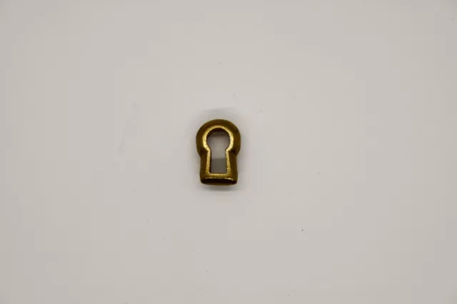Portachiavi coperchio foro serratura ottone lucido con tallone H.: 18 mm antico