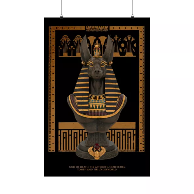 Anubi Anubis Egyptian God Jackal Ancient Egypt Poster Canvas No Frame Gift