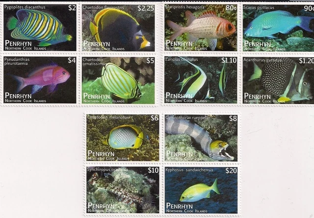 Stamps of Penrhyn – Fish Definitive Part 1 – Set of 12 – MINT