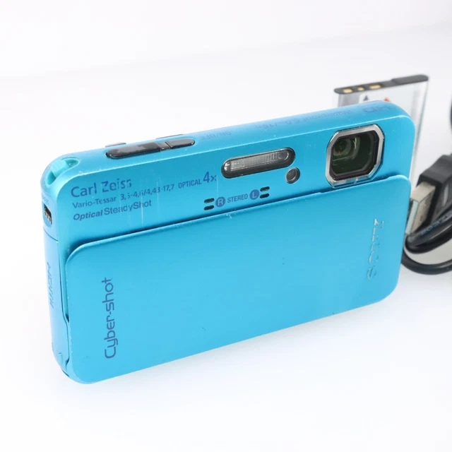 EXCELLENT] SONY CYBER-SHOT DSC-TX10 Blue 12.2MP Digital