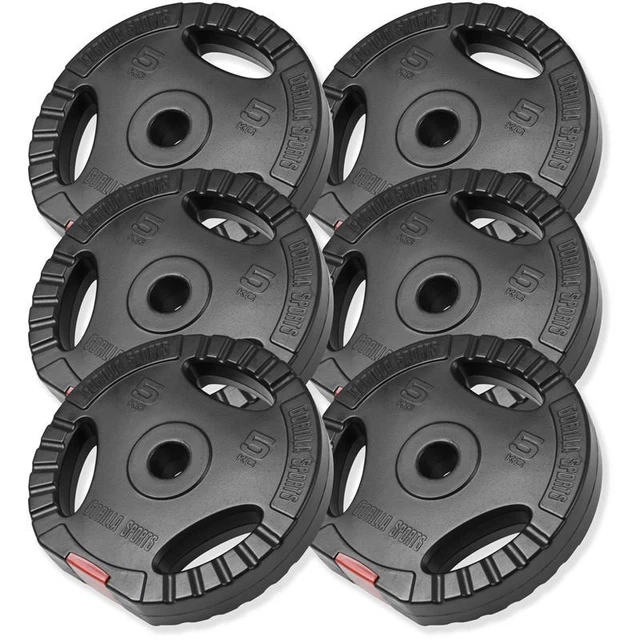 VidaXL 4x Hantelscheiben 20kg Set – Beton Mit Kunststoffummantelung, Leise & Bodenschonend