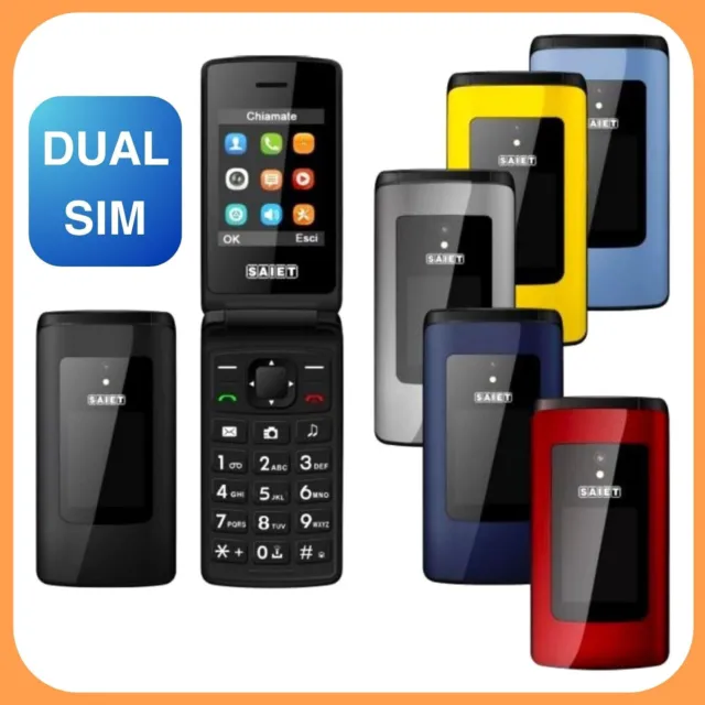 Telefono cellulare a conchiglia SAIET LIKE ST-MC20 con doppio display dual sim