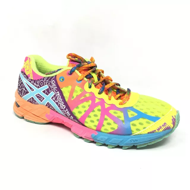 Asics Gel-Noosa Tri 9 Running Shoes Sneakers Womens Size 7 Yellow Purple Blue