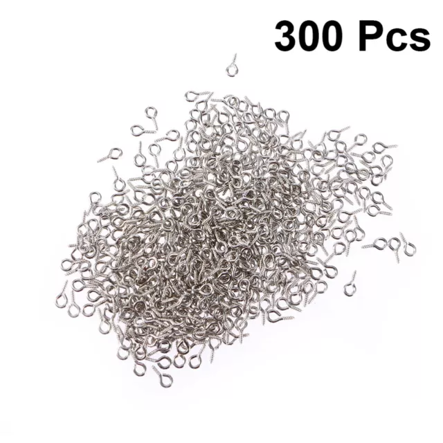 300 Pcs Beaded Earrings Eye Pin Hooks for Crafts Self Tapping Screws