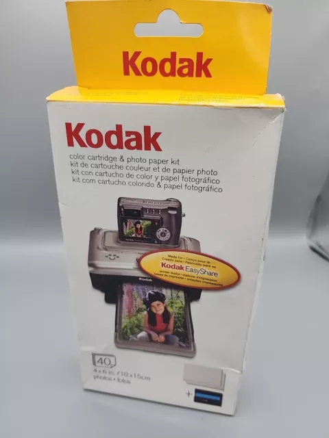 Kodak EasyShare PH-40 Color Cartridge & Photo Paper Kit 4x6 Open Box New