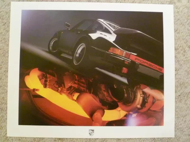 1986 Porsche 911 Turbo Coupe Showroom Advertising Sales Poster RARE!! 23x17 L@@K