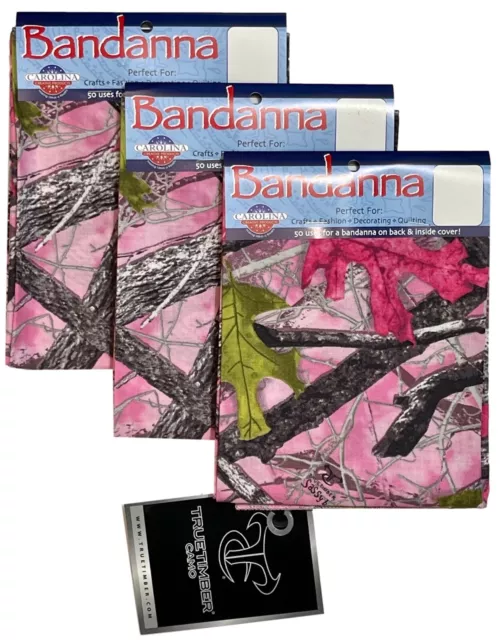  Pink Camouflage Bandana TRUE TIMBER Sassy XL 27” Camo New PACK OF (3)
