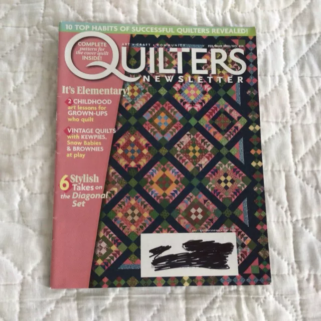 Quilter's Newsletter Magazine Issue #414 Feb Mar 2010 6 Stylish Takes Diagonal