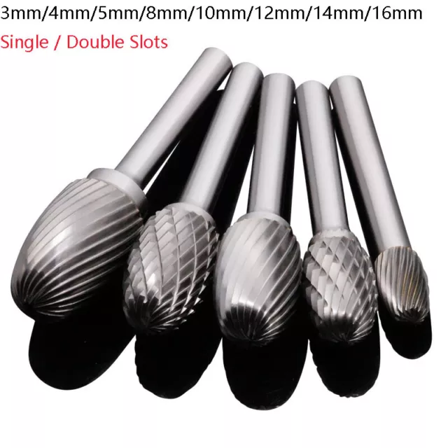 3-16mm Carbide Rotary File E Type Burr Tungsten Cutter Metal Grinding Drill Bit