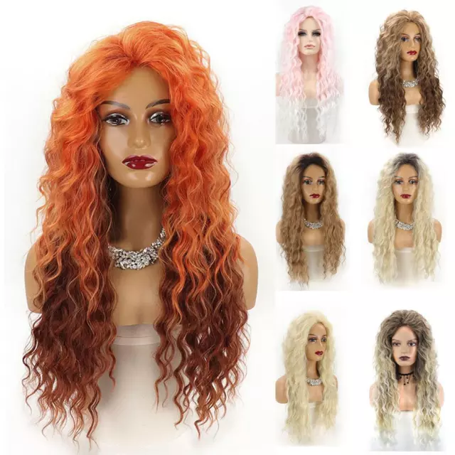 Synthetic Womens Wig Long Curly Hair Ash Blonde Wig Female For Woma T2Z9 V6X3
