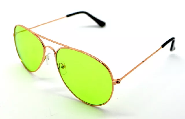 PT Gafas de Sol Aviador Hombre Mujer Sunglasses UV400 Espejo Verde