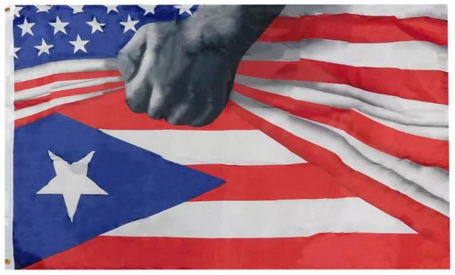 3x5 USA American Puerto Rico Reveal 3'x5' 68D Woven Poly Nylon Flag Banner
