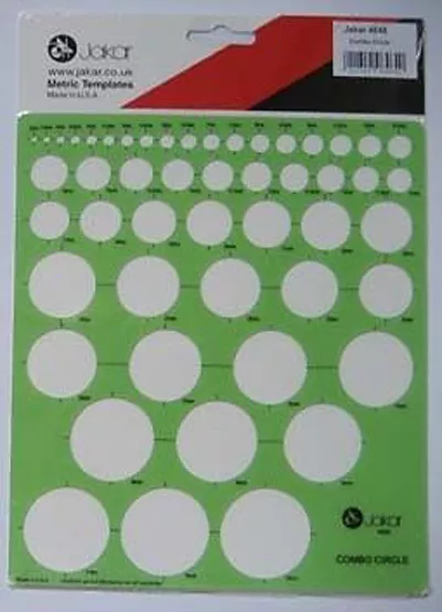 Jakar Template 4646 - Combo Circle Stencil (2mm - 39mm)