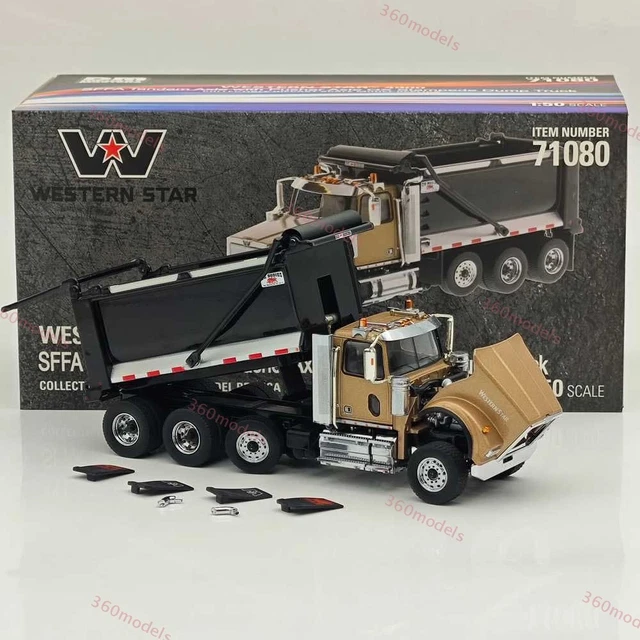 CAMION MACK B-61T DOUBLE DUMP TRAILERS BEIGE NEO64057 - NEO SCALE MODELS - 1/64