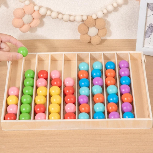Jouet Sensoriel De Tri Des Couleurs – étoile Filante Avec Liquide, Balles Colorées – Anti-stress TDAH OCD, Dès 3 Ans