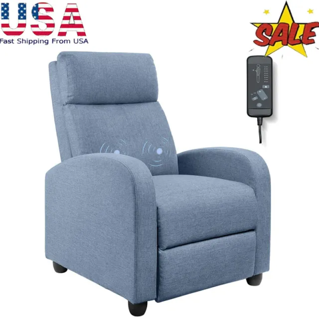 Massage Recliner Padded Recliner Chair Sofa Club Chair Home Theater Seating US