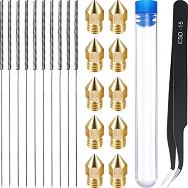 Nozzles 3D Printer Nozzle Cleaning Kit 0.4mm Extruder For Ender 3,Pro ,CR-10 v2