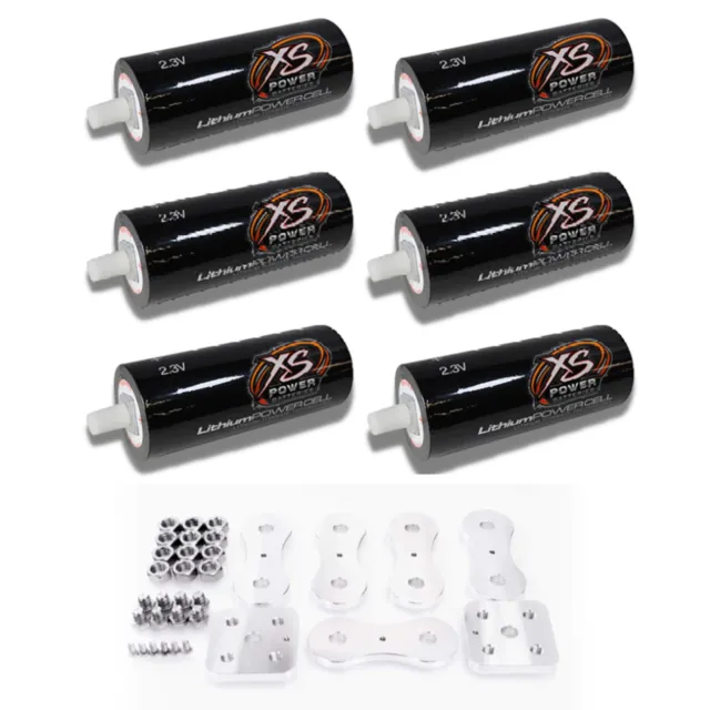 XS Power 6 Pack of 40 AH Lithium Battery Cells 2.3v + (1) 6 Lug Buss Bars