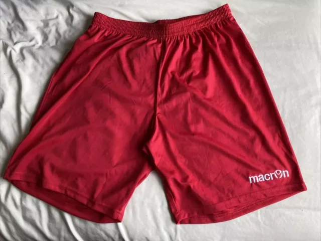 Red Macron Football Shorts XXL