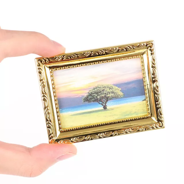 Dollhouse Miniature 1:12 Mini Decorative Accessories Antique Frame Oil Paint  Sp