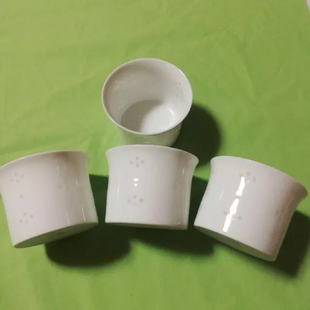 4 Hakusan Pottery Hotaruyaki Free Cups