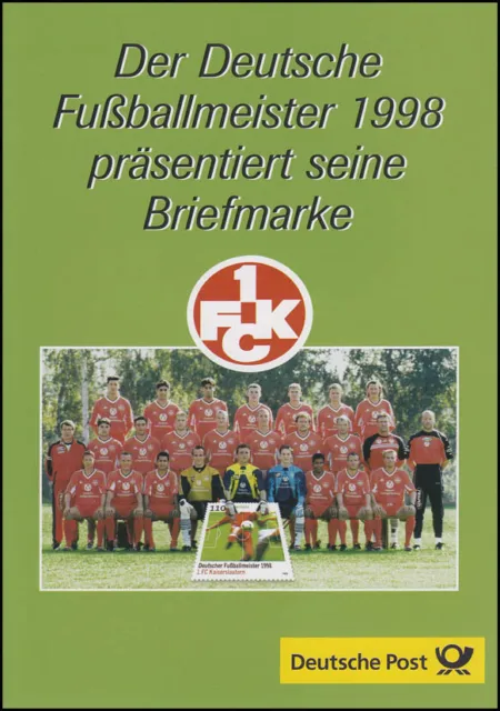2010 Fußballmeister 1. FC Kaiserslautern - EB 4/1998