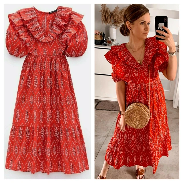 open lace back dress Rosie Assoulin Have The Wind At Your Back Red dress with belt - BOPF main image 1
