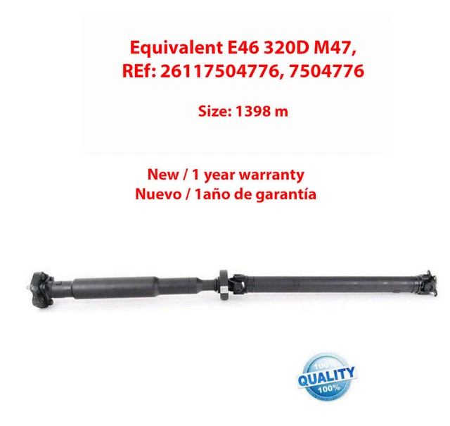 Arbre De Transmission BMW E46 318D 320td 320d 320cd - Référence 7518375 - Automatique - Occasion Fonctionnelle