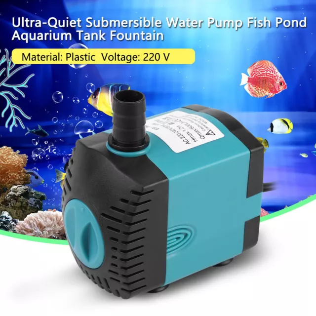 3/6/10/15/25W Pompa Acqua Acquario Sott'acqua Laghetto Tank 220V 220-1200L/H KIT