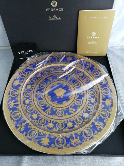Rosenthal Versace I Love Baroque Bleu Blau Platzteller 33 cm Neu & Ovp 1 A 4