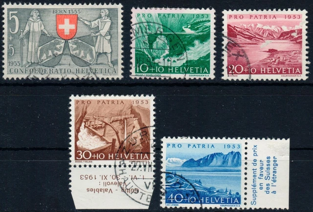 Schweiz 1953 - "Pro Patria" MiNr. 580 bis 584 gestempelt