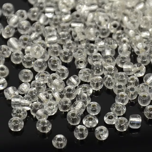 Lot De 20G Perles De Rocaille En Verre Cristal 4Mm Fabrication Bijoux Neuf