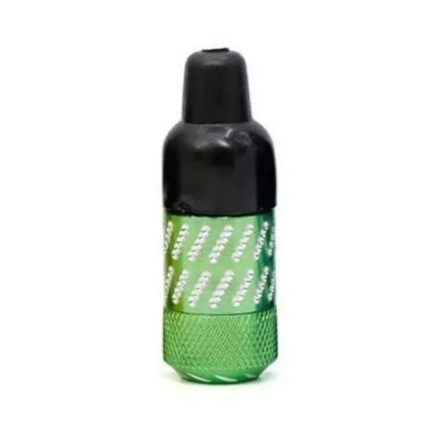 Green | Carved Metal e-Snuff Spice Storage w/Rubber Pacifier Bullet