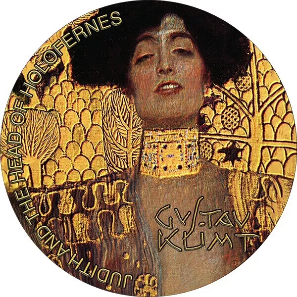 Judith and the Head of Holofernes Golden Artists 2 oz Silver Coin Ghana 2023