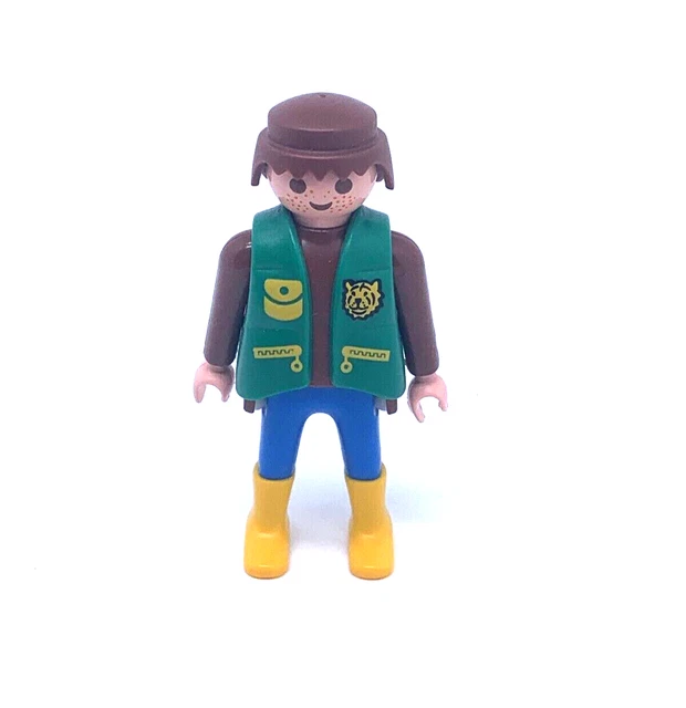 Lot Playmobil : 3 Gardiens De Zoo + 1 Enfant - Figurines D'occasion - Marque PLAYMOBIL