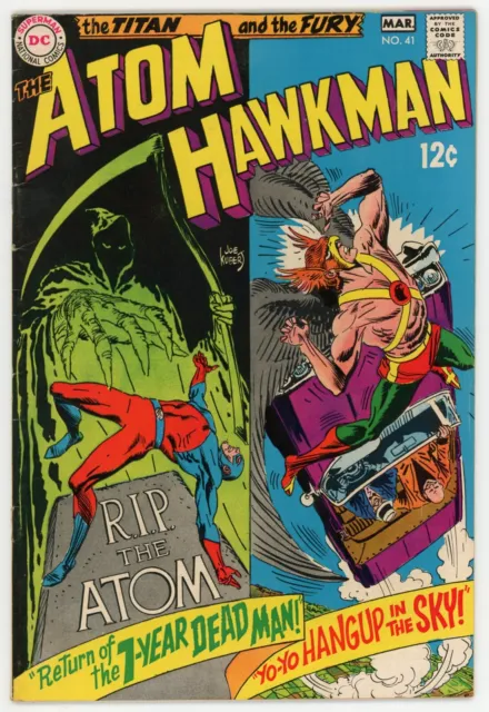 Atom and Hawkman 41 FN 6.0 DC 1969 Silver Age Joe Kubert