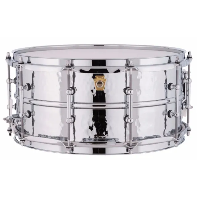 Ludwig LM402KT Supraphonic Hammered Aluminum Snare Drum w/ Tube Lugs, 6.5" x 14"