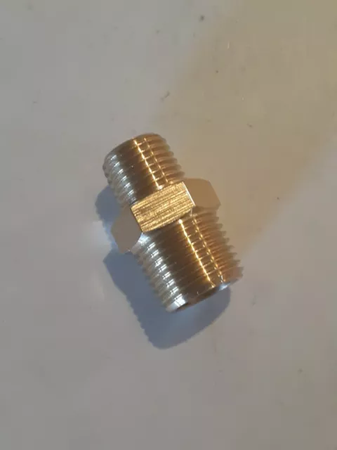 Brass Pipe Reducer 1/4 Npt - 3/8 Npt Threaded Fitting Adapter